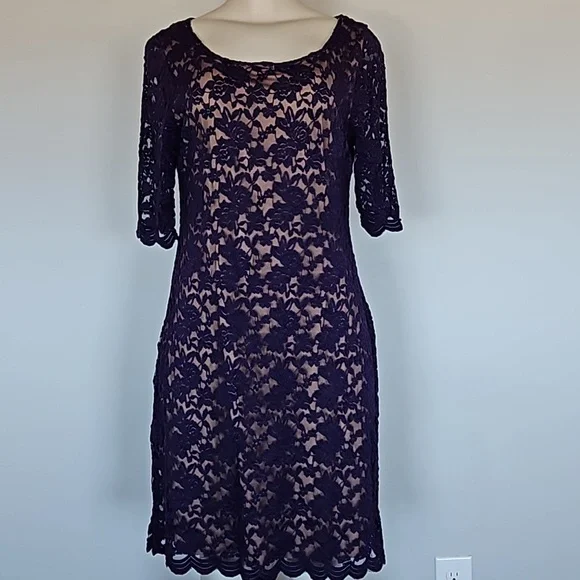 connected apparel | Dresses | Connected Apparel Purple Lace Dress With Tan Lining2 | Poshmark connected apparel | Dresses | Connected Apparel Purple Lace Dress With Tan Lining2 | Poshmark